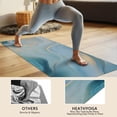 thumbnail image 4 of Blue Marble Gold Wave Pattern Hot Yoga Mat Towel Non Slip for Hot Yoga - Quick-Drying Yoga Mat Cover with 4 Corner Pockets with Travel Bag - Hot Yoga Towel Non Slip 74"x26", 4 of 6