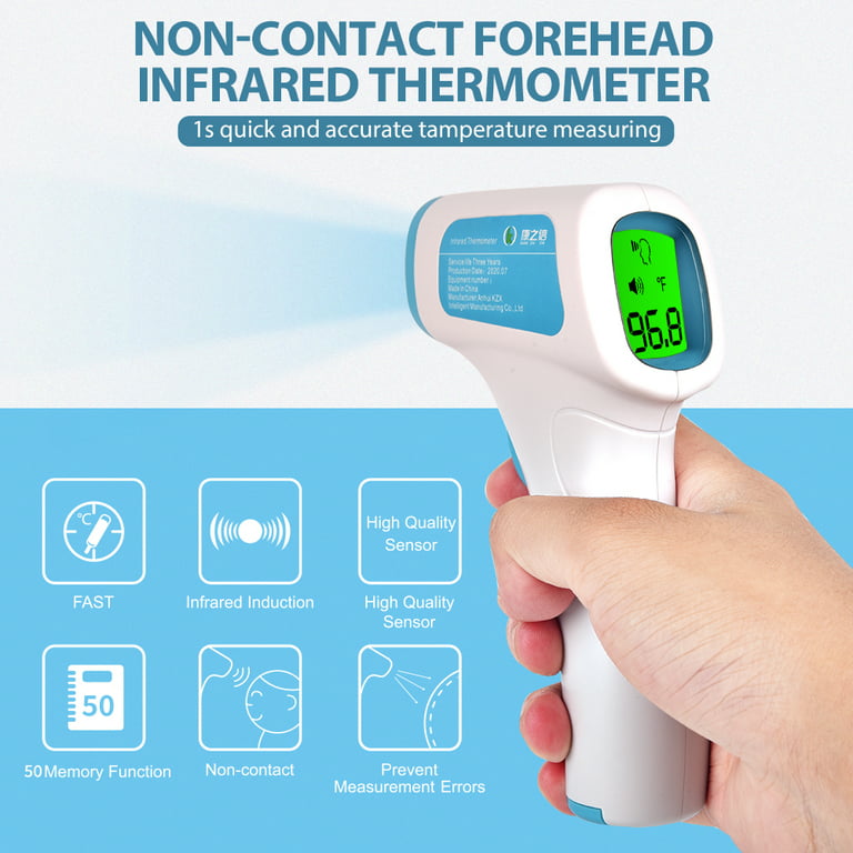 MSCFIT Thermometer, Digital Infrared Thermometer LED Display 3 Color Backlight Fever Alarm, 2 Modes Measure The Temperature of Body, Object Surface.