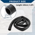 thumbnail image 5 of Unique Bargains Silicone Vacuum Tubing Hose Automotive Vacuum Line High Temperature 3.3 Ft 7/8" 22mm ID 3mm Thickness 1 Pc Black 130PSI Max Pressure, 5 of 8