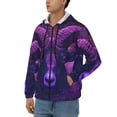 thumbnail image 3 of Vsdgher Purple Starry Sky Antelope Mens Hoodies Zip Hoodie, Hoodies for Men, Zip-up Hooded Sweatshirt-X-Large, 3 of 5