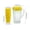 Yellow, variant on COM1950s Large Capacity Pitcher with Cups Set,Transparent Cold Brew Carafe for Iced Tea and Fruit Water,Drink Dispenser for Fridge and Outdoor Parties