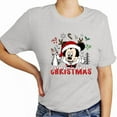 thumbnail image 2 of Disney Mickey Merry Christmas Graphic Design Casual Short Sleeve Shirt (Gray-4X Large) Grey, 2 of 6