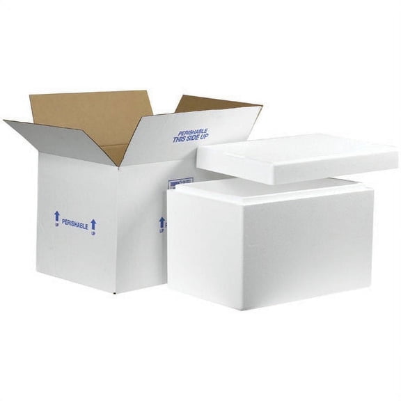 Insulated Shipping Kit 19x12x12 1/2 ECT-32 - White Corrugated Container