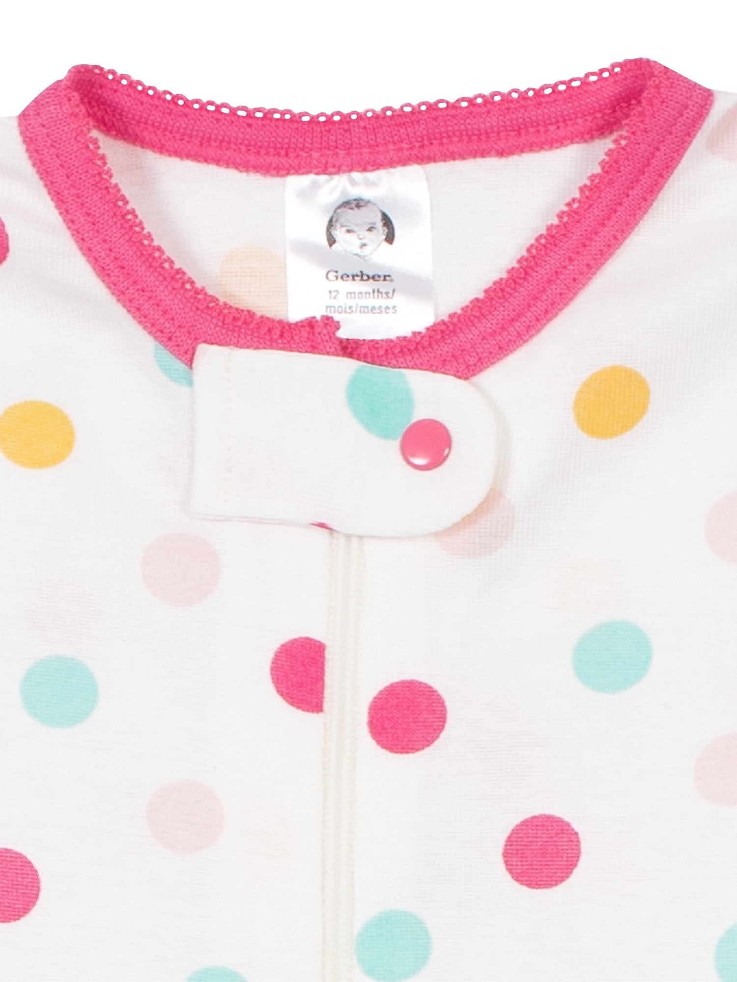 Gerber Baby & Toddler Neutral Snug Fit Footed Cotton Pajamas, 4-Pack, Sizes 0/3 Months-5T