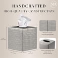 thumbnail image 3 of LZCKDPX Hand Hammered Tissue Box Cover Square, Matte Black Tissue Holder for Bathroom, Square Metal Dresser Accessories, Decorative Tissue Box Holder, Matte Black Handcrafted Tissue Cover, 3 of 9