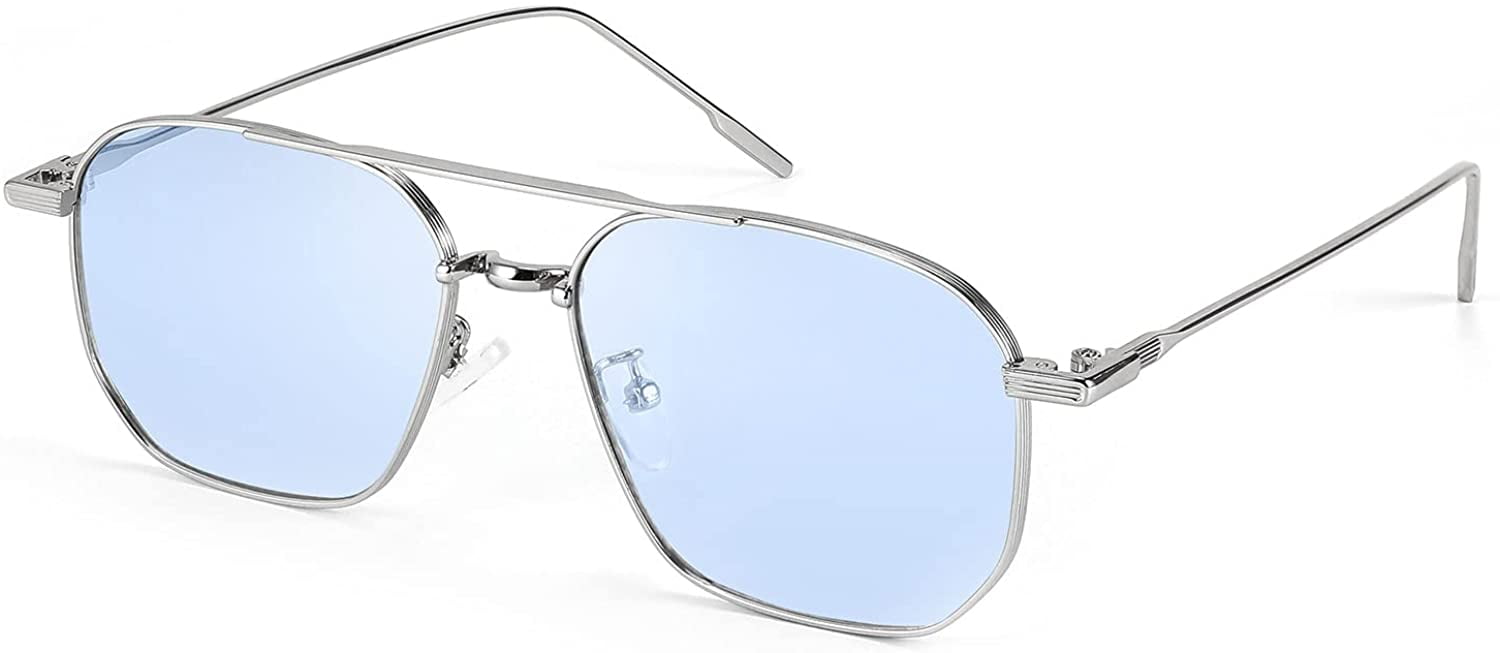 FEISEDY Vigilante Alike Classic Square Aviator Sunglasses
