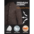 thumbnail image 6 of Womens Packable Puffer Jacket Casual Button Closure Winter Outerwear Coral Brown Coats-XXL, 6 of 7