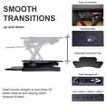 thumbnail image 2 of Pemberly Row Corner Standing Desk Converter ACUSB w Dual Monitor Mount - Black, 2 of 7