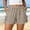 Coffee, variant on No Boundaries Women's Gingham Plaid Shorts Bow Tie Split Elastic Waist Y2k Wide Leg Short
