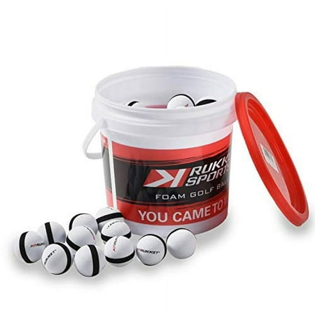 UPC: 0856676007399 | Rukket Sports Foam Practice Golf Ball  Limited Flight High Visibility Tool (64 Pack + Bucket)