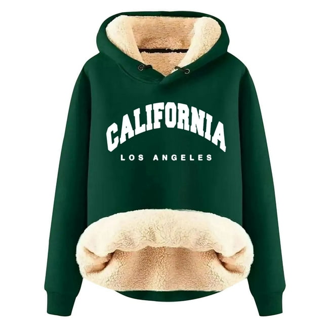 VBARHMQRT Sweat à Capuche Camouflage pour Femmes Cardigan d'Hiver en Velours Rembourré Chaud