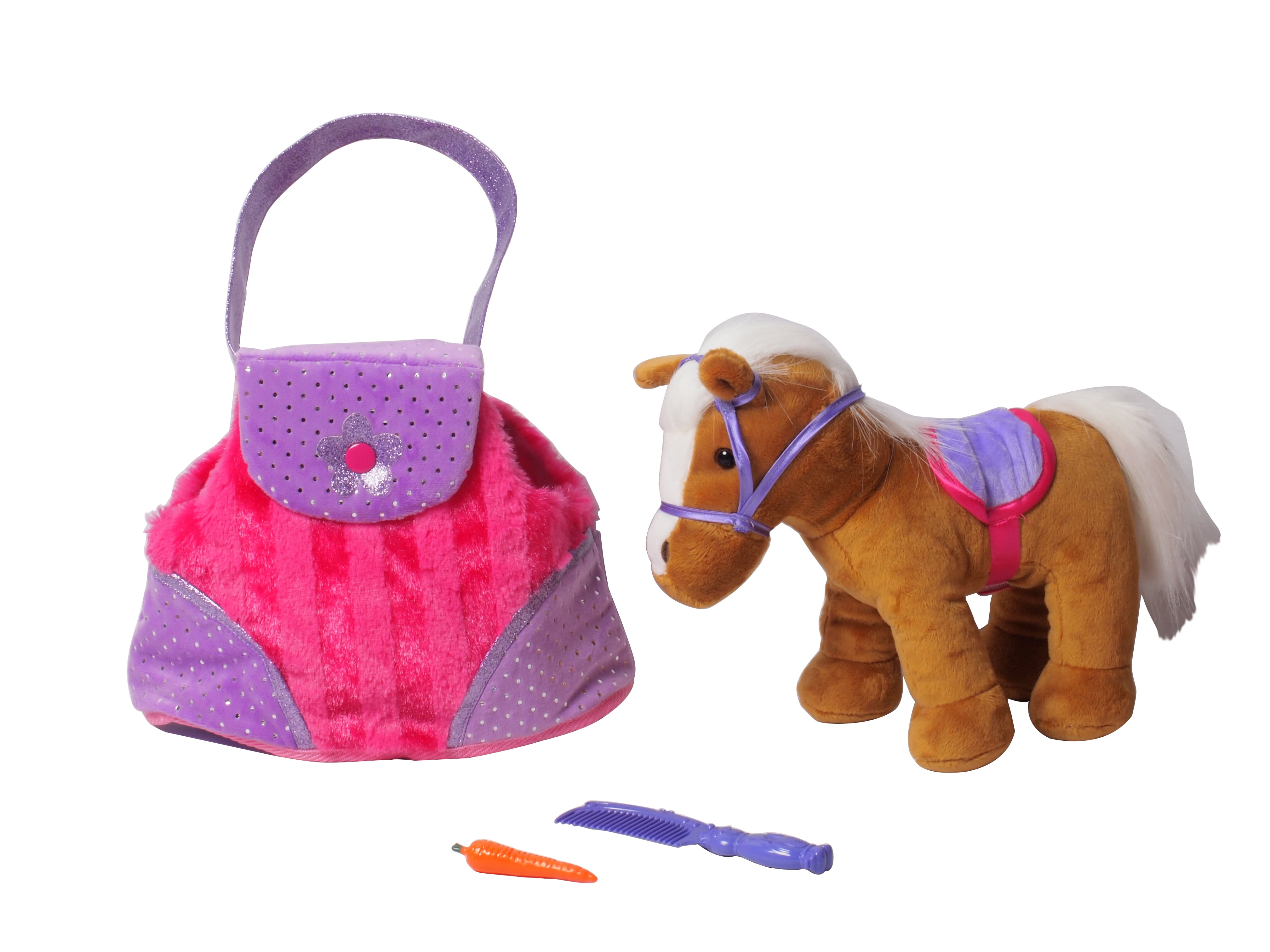 Horse With Plush Bag