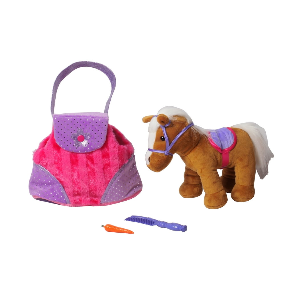 Horse With Plush Bag