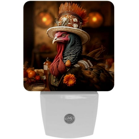 

Thanksgiving turkey LED Square Night Light for Bedroom and Bathroom - Energy Efficient and Bluetooth Compatible - 200 Characters