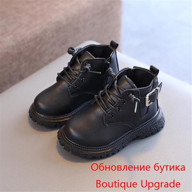 Botas Chelsea de cuero para niños Botines impermeables para niños Zapato informal de moda para niños pequeños Tan Jianjun unisex