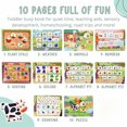 thumbnail image 2 of Toddler Busy Book, Montessori Farm Busy Book Toy for Kids, DIY Quiet Book Preschool Sensory Toys, Infant Road Travel Essential, 2 of 6