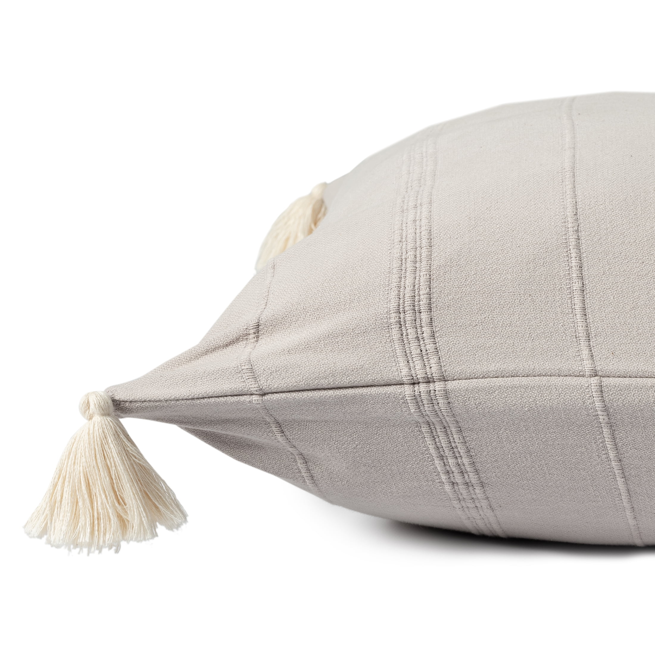Ox Bay Sasha 18" x 18" Beige Ultra-Soft Turkish Cotton Adult Decorative Throw Pillow
