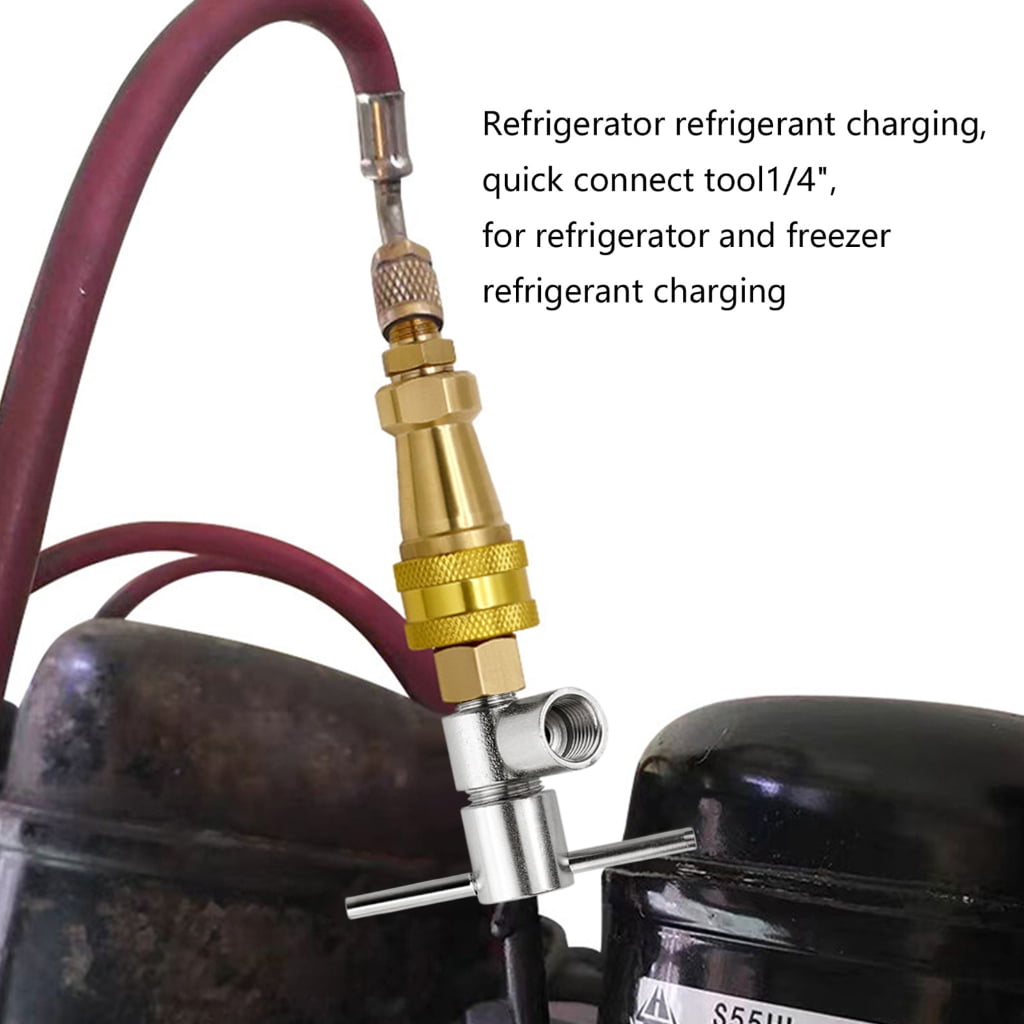 Whaledi Quick Coupling Fridge Refrigerants Refill Adapter Quick Connect Tool
