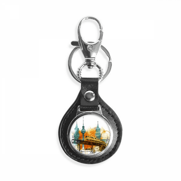 tokyo japan rail train tower key link chain keyholder finder hook metal