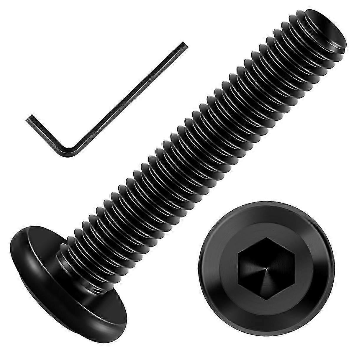 Swpeet 25Pcs M6x25mm Carbon Steel Black Hex Drive Socket Cap Bolts Barrel Nuts