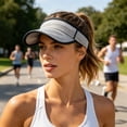 thumbnail image 4 of Extended Mesh Sun Visor for Men Women, Adjustable Outdoor Sports Visor Hat, Breathable Lightweight Cap, Ideal Accessory for Cycling, Jogging, Beach, Golf and Outdoor Fitness Activities, 4 of 4