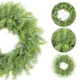 thumbnail image 6 of Btomtd Diameter 45cm Green Fir Wreath for Front Door All Season Outdoor Wall Hanging with Artificial Garland Decor for Wedding, A, 6 of 6