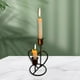 thumbnail image 5 of Vela candelabro decoración soporte velas cónicas arte decoración para mesa de cena Negro Zulema Portavelas, 5 of 6