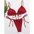 thumbnail image 2 of Elainilye Fashion Womens Swimsuits Plus Size Print Bikinis Sets Swimsuit Beachwear Padded Swimwear String Bikini,Red, 2 of 8