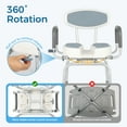 thumbnail image 4 of GYZJ Swivel Senior Bathing Chair, 400 LBS Heavy Duty U-Shape Seat with Arms & Back, Height Adjustable Safety Bath Seat for Tub, Elderly & Disabled,Gray, 4 of 8