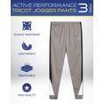 thumbnail image 2 of iXtreme Men's Tricot Jogger Pants - 3 Pack Active Performance Sweatpants for Men (Sizes: S-2XL), 2 of 7