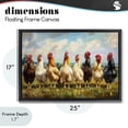thumbnail image 4 of Stupell Industries Farmhouse Chicken Brood on Horizon Black Floating Frame Canvas Art, 25 x 17, by Petals Prints Design, 4 of 8