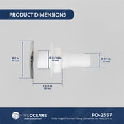 Five Oceans White Nylon/Stainless Steel Thru-Hulls with stud for hose, 3/4 inches FO2558