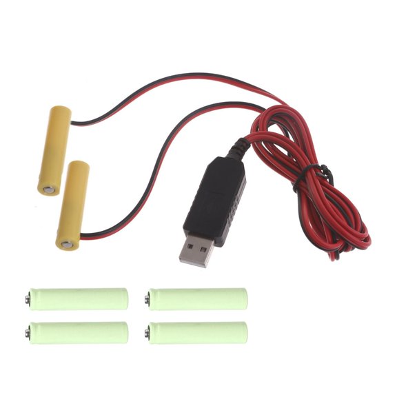 WINDLAND USB to 1.5V 3V 4.5V 6V AAA LR03 Battery Eliminators Power Supply Adapter for LED Light Toy Clocls Remotes