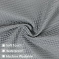 thumbnail image 4 of GlowSol Kitchen Curtains 30"W x 24"L Farmhouse Waterproof Waffle Weave Blackout Cafe Curtain for Bathroom, Gray, 2 Panels, 4 of 6