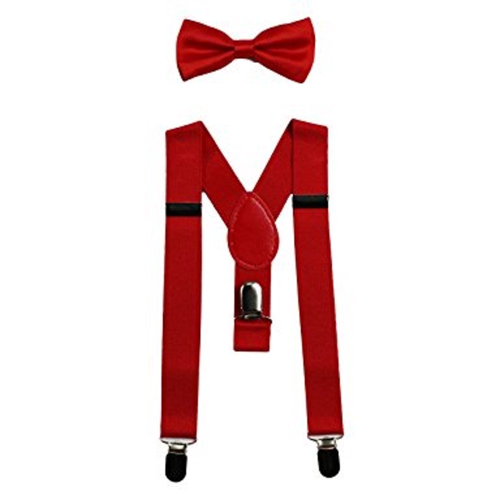 Coool Baby Suspenders and Bow Tie Set (Elastic AdjustableFits Baby