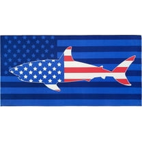 Beachland Sharks American Flag Beach Towel 30 x 60 inch 100% Cotton