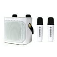 thumbnail image 7 of VIPQV Karaoke Machine, Portable Bluetooth Karaoke Speaker with 2 Wireless Microphones, Dual Microphone Chorus, Supports TWS/TF/USB/AUX, Home Party and Outdoor Entertainment, White, 7 of 7