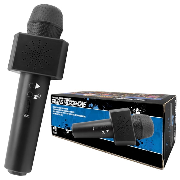Talking Wrestling Ring Announcer Microphone Figures Toy