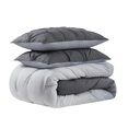 thumbnail image 4 of Set de edredón Sweet Home Collection Ombre Pintuck Grey Twin, 4 of 6