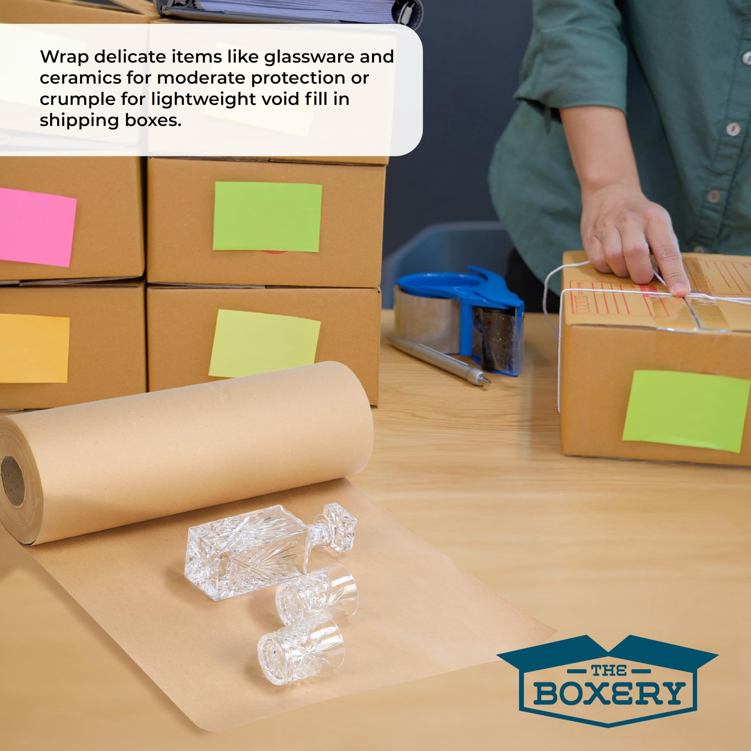 The Boxery Brown Kraft Paper Roll 18” x 900’- 40lb.