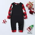 thumbnail image 1 of Pijamas familiares a juego con estampado navideño de moda, estilo europeo, para padres e hijos, monos de poliéster para bebés., 1 of 5
