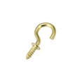 thumbnail image 3 of Ganchos de ojo de tornillo pequeños Uxcell de 1.1" con tornillos autorroscantes de acero al carbono dorado 50 piezas, 3 of 5