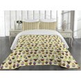thumbnail image 2 of Ambesonne Cupcake Quilted Coverlet 3 Pcs, Halloween Themed Forsting, King Size, Multicolor, 2 of 4