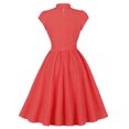 thumbnail image 3 of Vestido de Verano de Manga Corta para las Mujeres Impreso Diseño Grande Del Doblado, Cuello de Vuelta Vestido de Verano Casual, 3 of 8