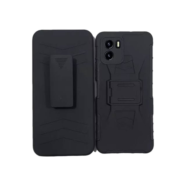 Funda Uso Rudo Clip 360 Para Vivo Y15s Más 2 Micas De Cristal