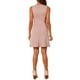 thumbnail image 3 of INSPIRE CHIC Vestido sin mangas de corte ajustado y acampanado de cuadros de Houndstooth por encima de la rodilla L Rosa Houndstooth, 3 of 6