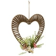 thumbnail image 3 of Northlight Decoration, Wrapped Floral Heart Spring Brown, 12 Inch, 3 of 7
