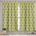 thumbnail image 2 of Ambesonne Abstract Valance & Curtain, Vibrant Flower Formations, 55"x24", Green Brown Yellow Green, 2 of 7