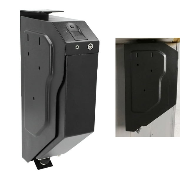 Caja Fuerte De Viaje, Semiconductor Biométrico Multiusos Resistente Huella Digital Acceso Rápido Portátil Policía Seguro Gran Espacio De Almacenamiento Para Coche