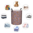 thumbnail image 6 of Balery Daisies Flowers Round Laundry Basket with Handles Waterproof Freestanding Laundry Hamper for Clothes Toys in the Dorm and Family-, 6 of 8